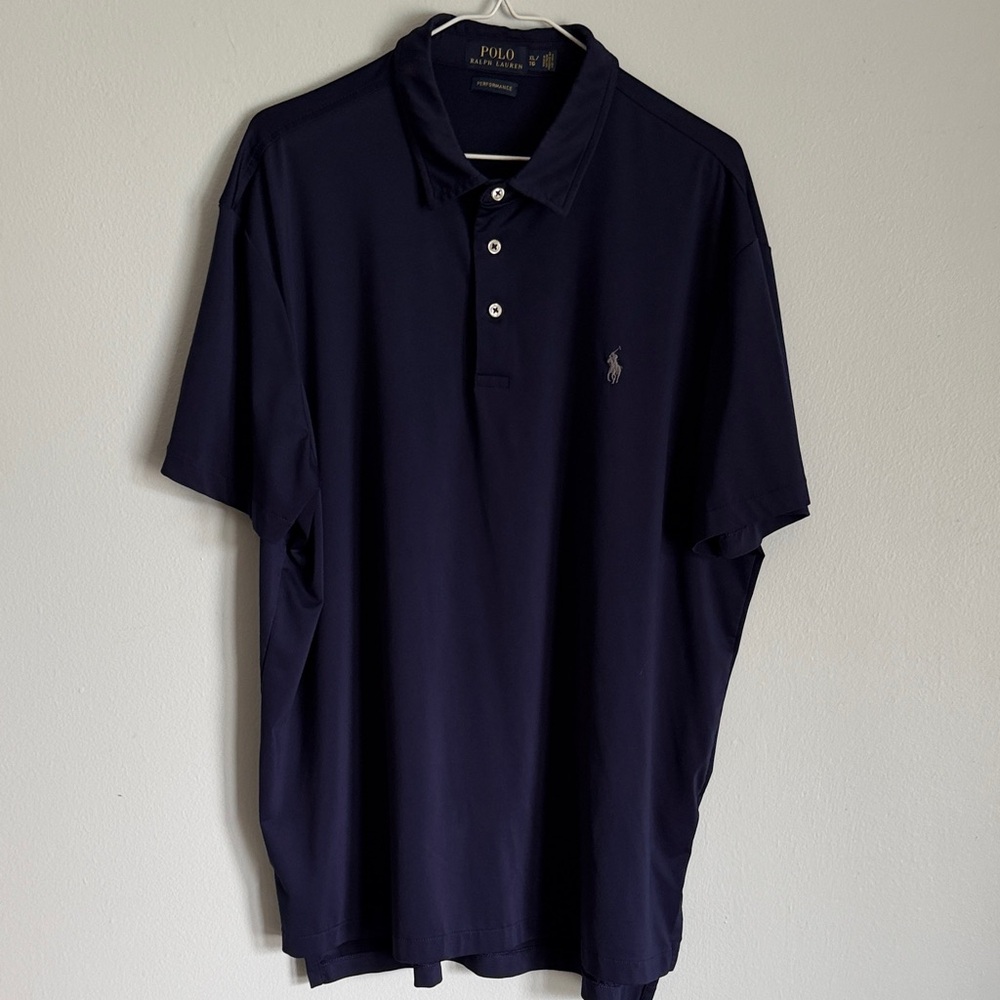 Polo by Ralph Lauren Performance Men's Dark Navy Blue Polo Shirt XL